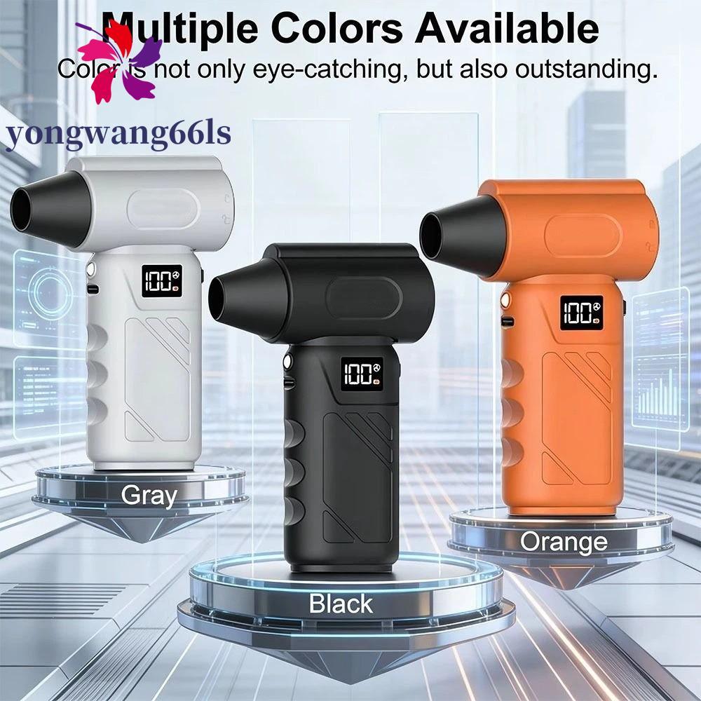 YONGWANG Turbo Jet Fan , Display LED Mini Espanador De Ar Comprimido Recarregável USB , Ventilador Ajustável De 5 Veloci