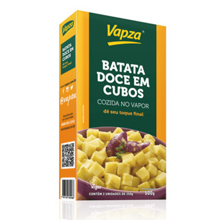 Batata Doce em Cubos Cozida no Vapor 500G Vapza em Oferta na Shopee
