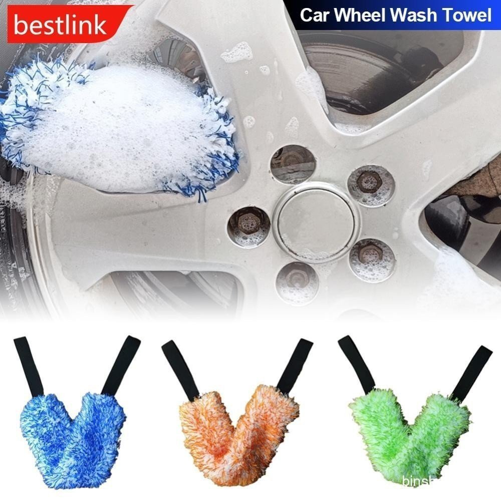 BESTLINK Toalha De Lavagem De Roda De Carro , Limpeza De Pneus , Pano Cubo , Alça Longa , Detalhamento Para Manutenção D
