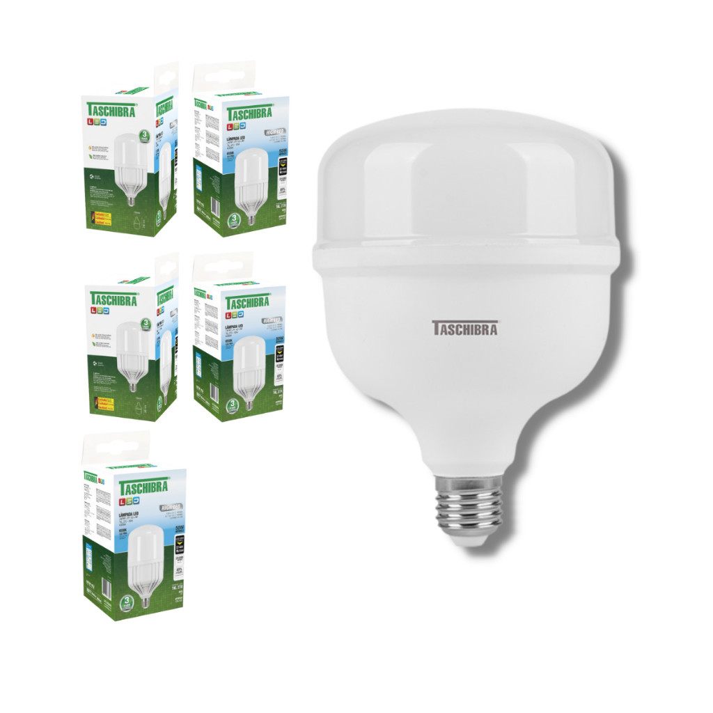 Kit 3 Lâmpadas Led 40w Bulbo E27 6500k Branco Frio Taschibra em Oferta na Shopee
