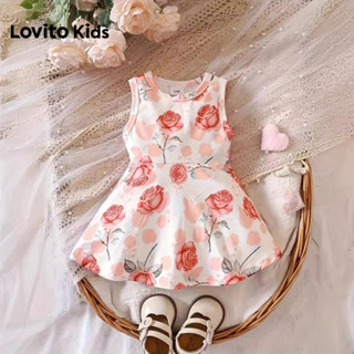 Lovito Kids Vestido Casual Flores Primavera/verão Rosa para bebê LNL128251 em Oferta na Shopee