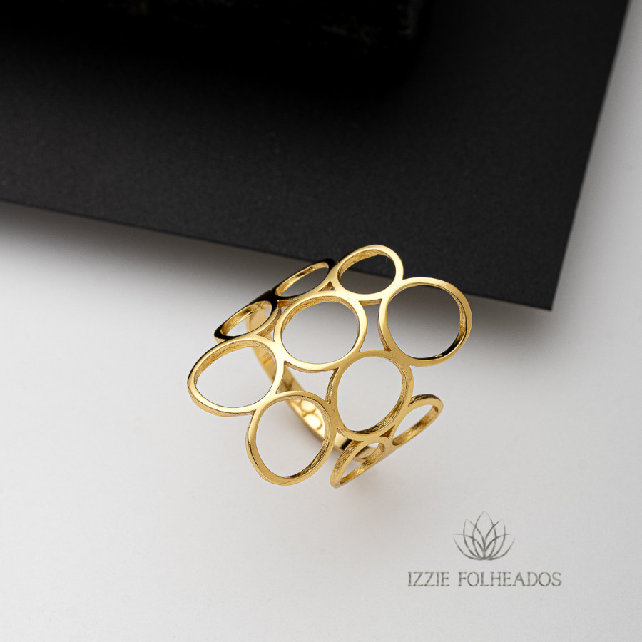 Anel dez mandamento folheado de ouro 18k Semijoia com Caixinha para Presente em Oferta na Shopee