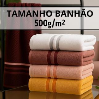 Toalha Banhão Gigante 500g/m2 100% Algodão - Kit 3 Peças Toalha de Banho Fio 16/1