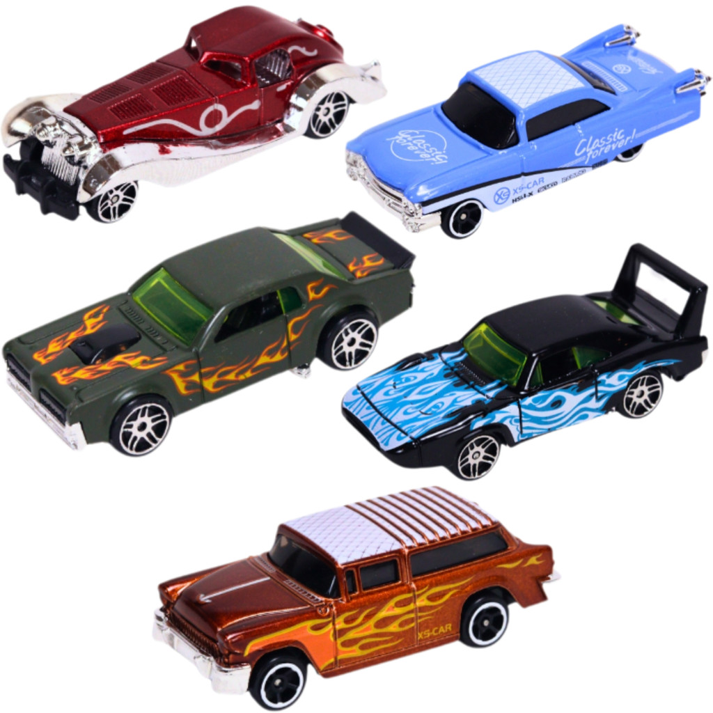 Kit 5 Carrinhos Miniatura Esportivo 1:64 Sortidos - Castela em Oferta na Shopee