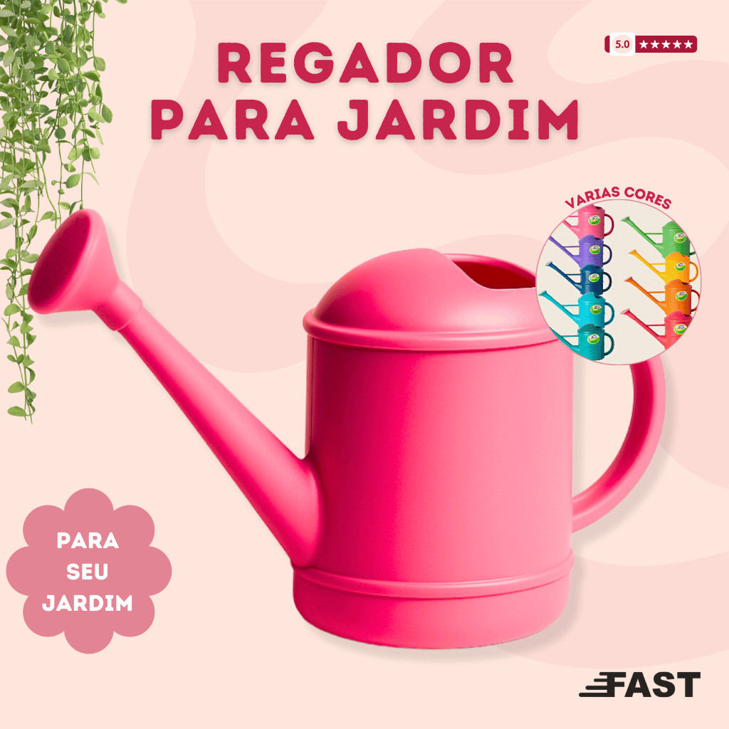 Regador 1,5L Okla Cores Variadas para Jardim, Plantas, Irrigação Doméstica, Flores e Vaso Decorativo