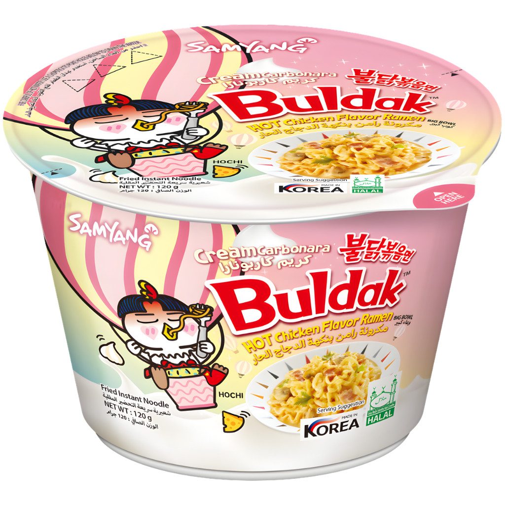 Lamen Coreano Samyang Buldak Cream Carbonara Big Bowl 120g