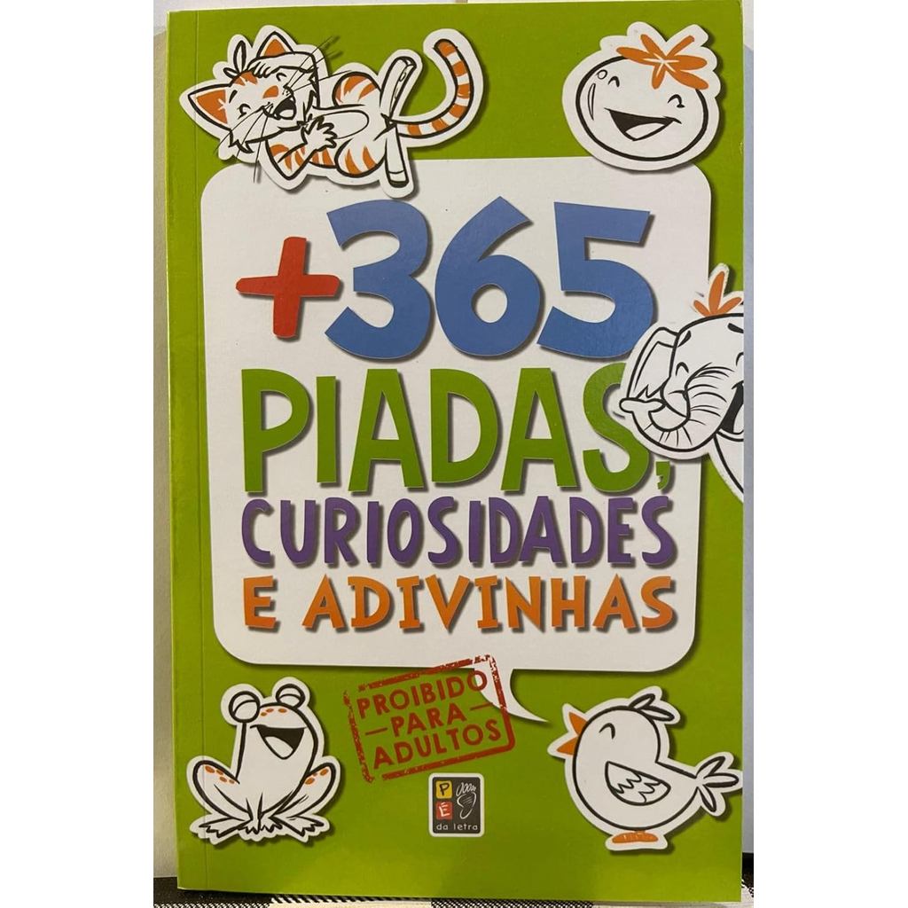 365 Piadas, curiosidades e adivinhas | Capa Verde em Oferta na Shopee