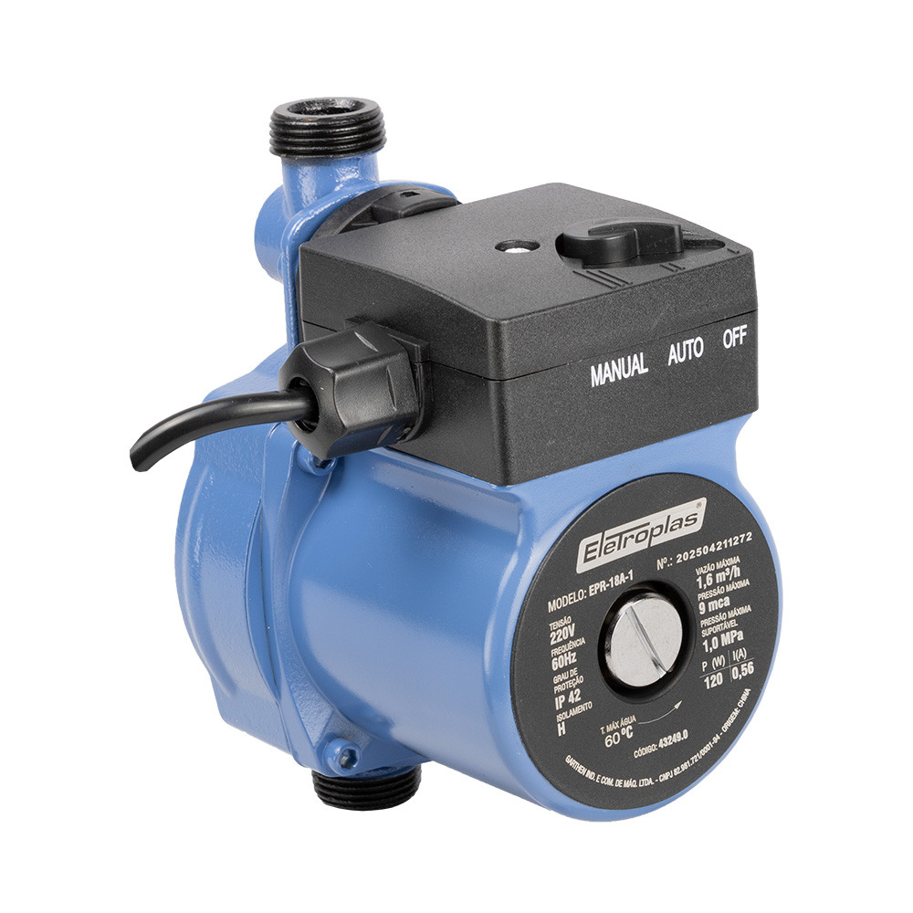 Pressurizador Automático e Manual 120W 3/4" Eletroplas EPR-18A-1 Monofásico (220V)