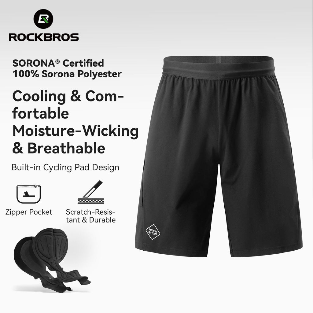 ROCKBROS Shorts De Ciclismo À Prova De Choque Respirável Calças Esportivas Ao Ar