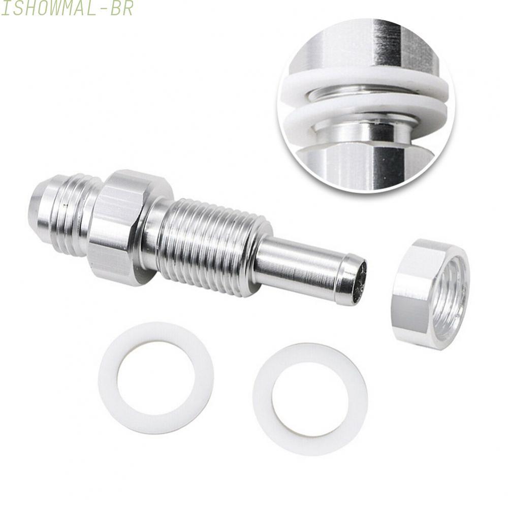 [BIG DISCOUNT]Fuel Tank Fitting Aluminum Barb Bulkhead To 5/16 Fuel Cells Hose Silver