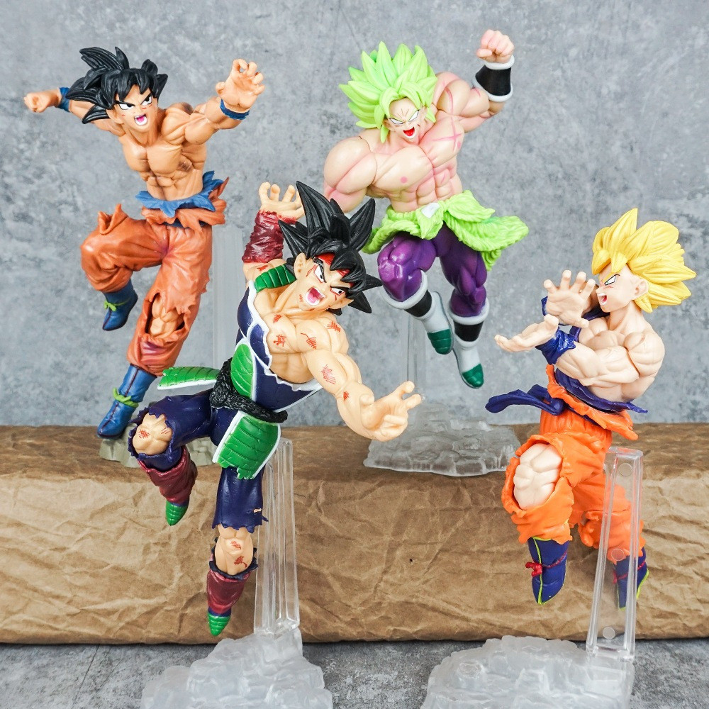 Figura de Ação em PVC de 19-22 cm do Anime "Dragon Ball Z" com Son Goku, Gogeta, Broly, Barock Super Saiyan Kakarot Ultr