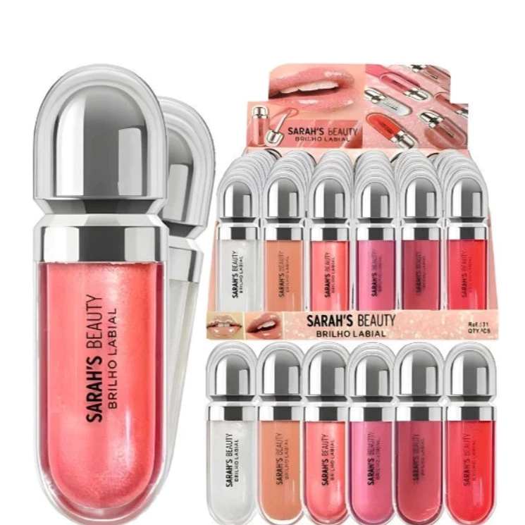 KIT 6 Gloss Labial Sara Sarah's Beauty brilho intenso o melhor — imagem 1