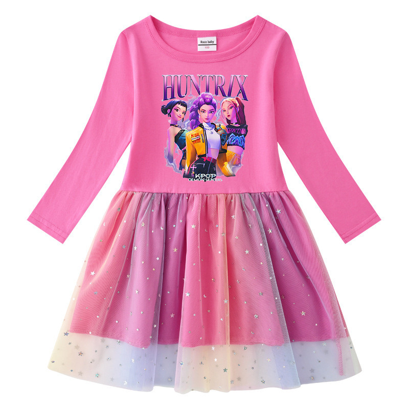 Rumi Mira Zoey kpop Huntrix Vestido Elegante De Verão Para Meninas – Tipoia Com Vibrações De Férias , Saia Em Camadas De