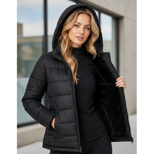 Jaqueta Bobojaco Feminina Puffer Forrada Inverno Térmica Pelinho