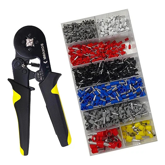 Alicate Crimpar Bomvink  Sextavado  0.25 A 10mm 1250pc Ilhós