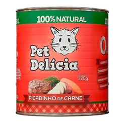 Ração Umida Para Gatos Picadinho De Carne 320G Pet Delícia