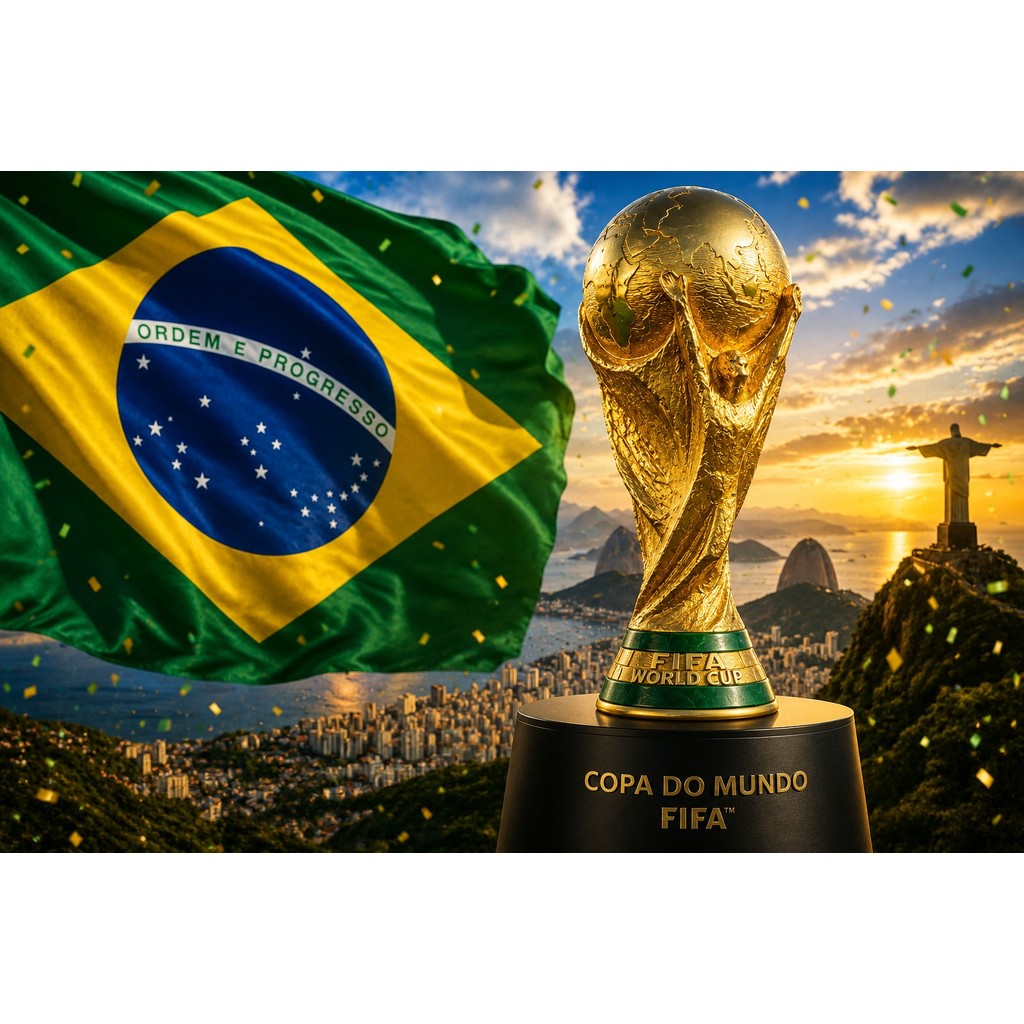 Fundo Fotográfico COPA DO MUNDO BRASIL 2026 - 2,20x1,50 - LANÇAMENTO Painel Copa …