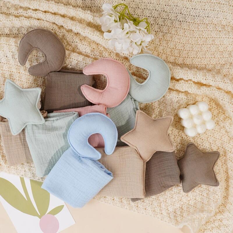 1 Peça Babador Toalha para Bebê, Chupeta Calmante, Boneca Macia de Musselina, Mordedor, Cobertor de Conforto para Dormir