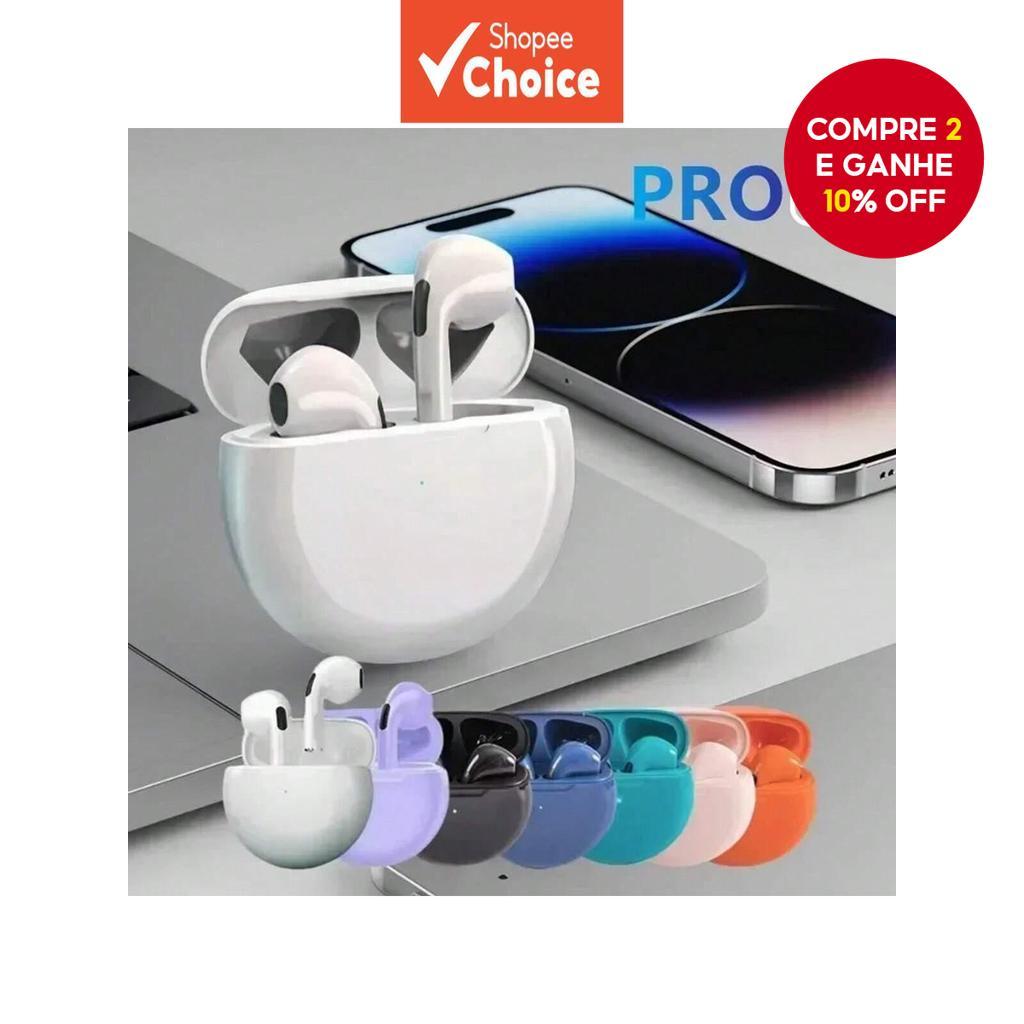 Air Pro 6 Tws Fones de Ouvido Sem Fio com Microfone Fone Bluetooth Pods Sport EarPhone Running — R$ 18,61 em Shopee, 38% OFF