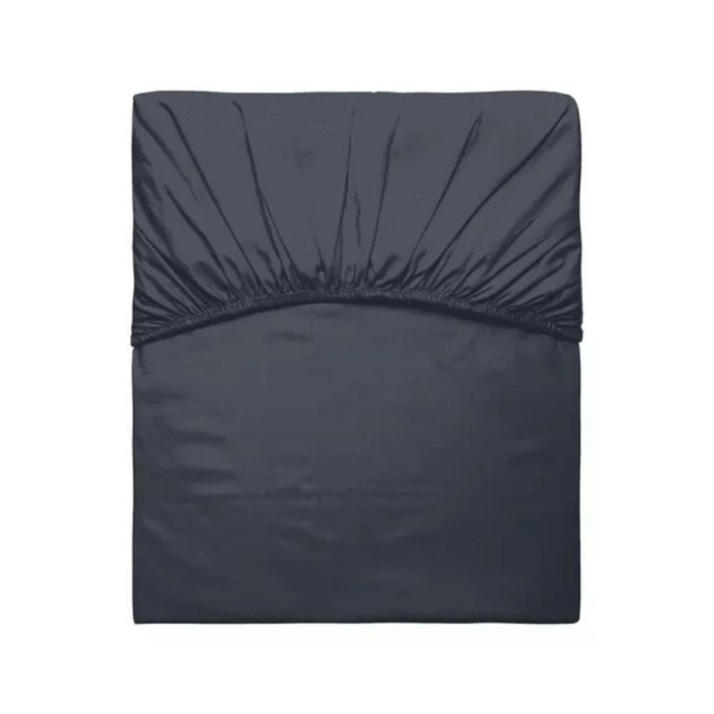 Lençol de Elástico 300 Fios Satinée Kacyumara Chumbo em Oferta na Shopee