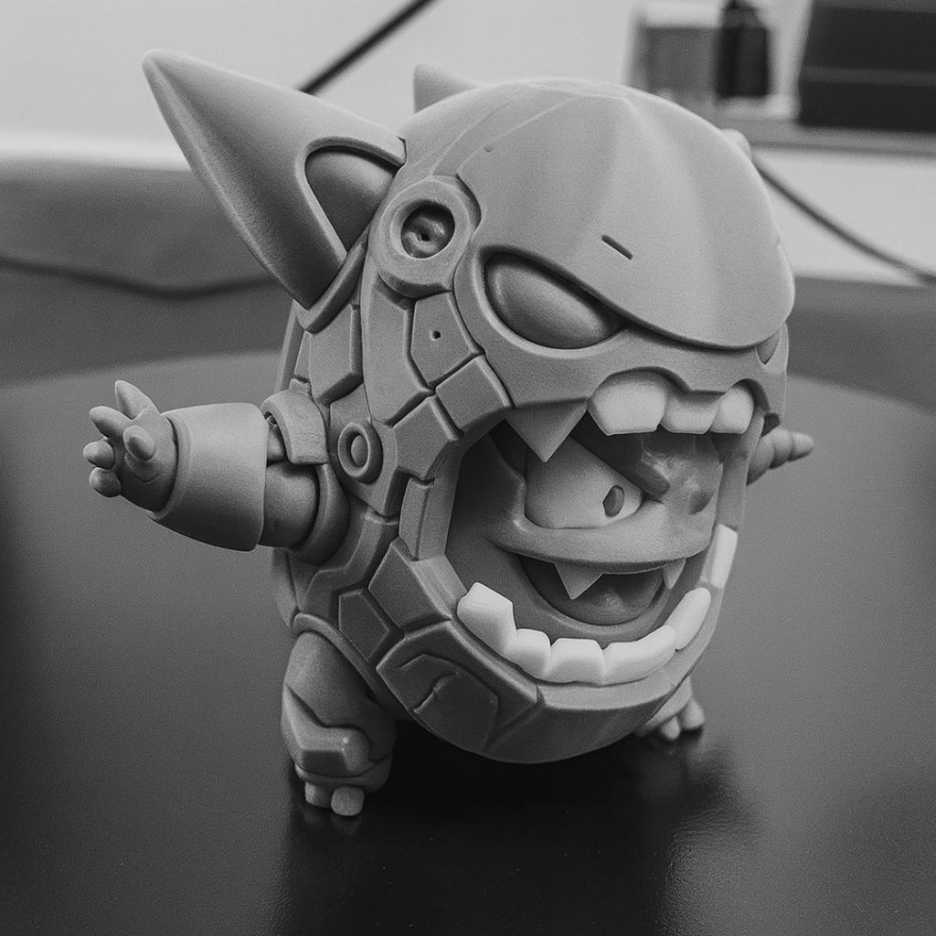 Pokemon Fantasma Gengar Ghost Phantom Mecha Monocromática Grande Colorido Colecionável