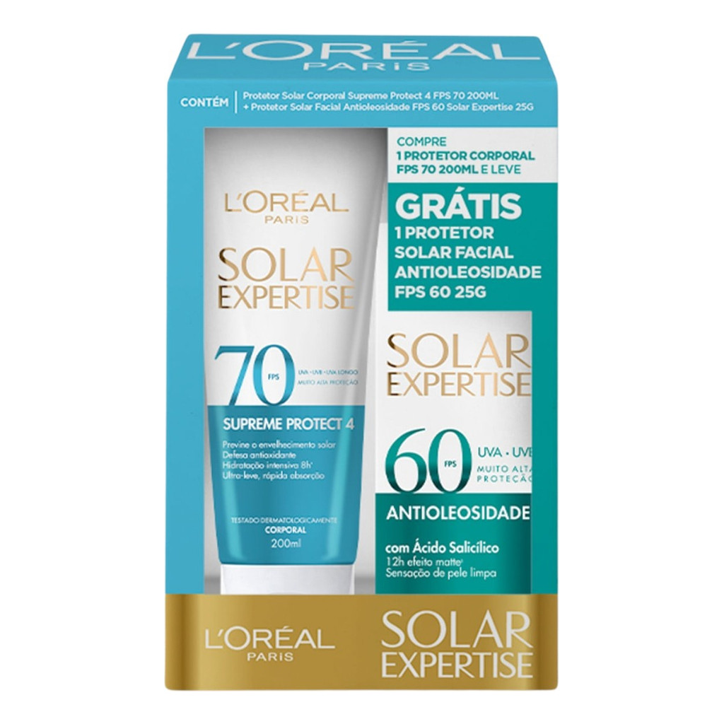 Kit Protetor Solar Corporal Expertise FPS 70 200ml + Facial FPS 60 25g L'Oréal Paris