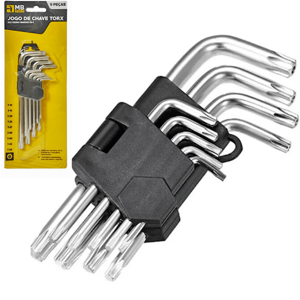 Jogo chave torx extra longa  longa  curta com furo aço cromo vanádio em Oferta na Shopee