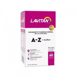 Suplemento Alimentar Lavitan Super Fórmula A-Z +Mulher Com 60 Comprimidos Revestidos