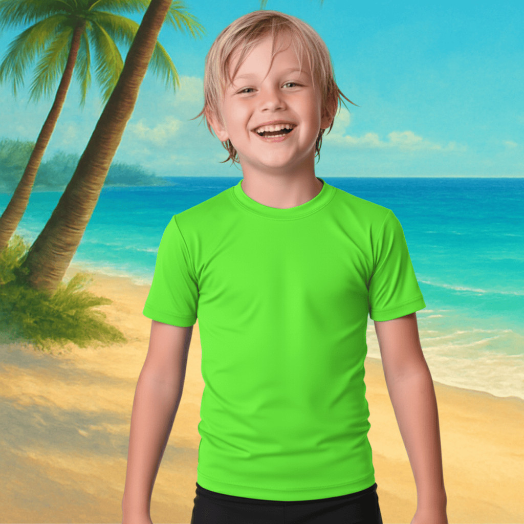 Camisa Térmica Infantil Menino Manga Curta Proteção Solar Segunda Pele de 2 a 12 anos Uv50+ — imagem 2 de 2