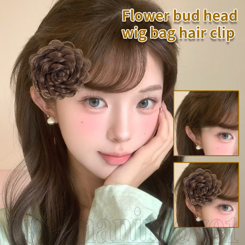 Grampo De Cabelo Para Peruca De Botão De Rosa Transparente Gelo-Em Forma De Flor