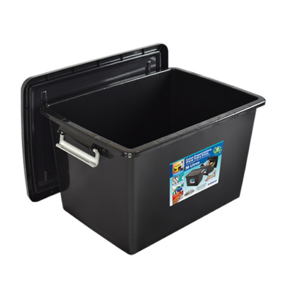 Caixa organizadora tampa com trava 56 litros - 25793 Arqplast