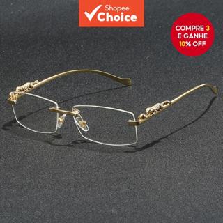 Dobradiça De Metal Com Filtro De Óculos Retangulares Sem Aro Para Mulheres E Meninas em Oferta na Shopee