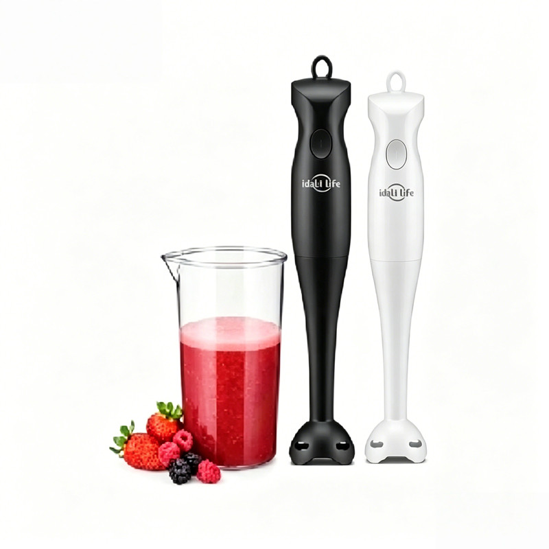 Mixer Portátil 2 em 1 IDALI LIFE, 300W, Tensão 127V, Aço Inoxidável com Triturador de Alimentos e Copo Medidor Exclusivo