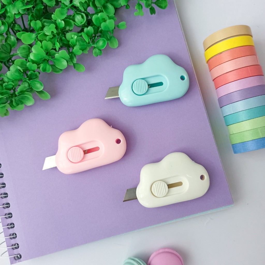 Mini Estilete Nuvem Retrátil | Fofo, Compacto e Resistente · foto 2