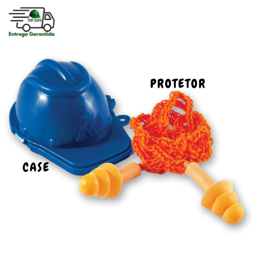 Protetor Auricular Auditivo plugue silicone 14dB K10 Abafador de som EPI