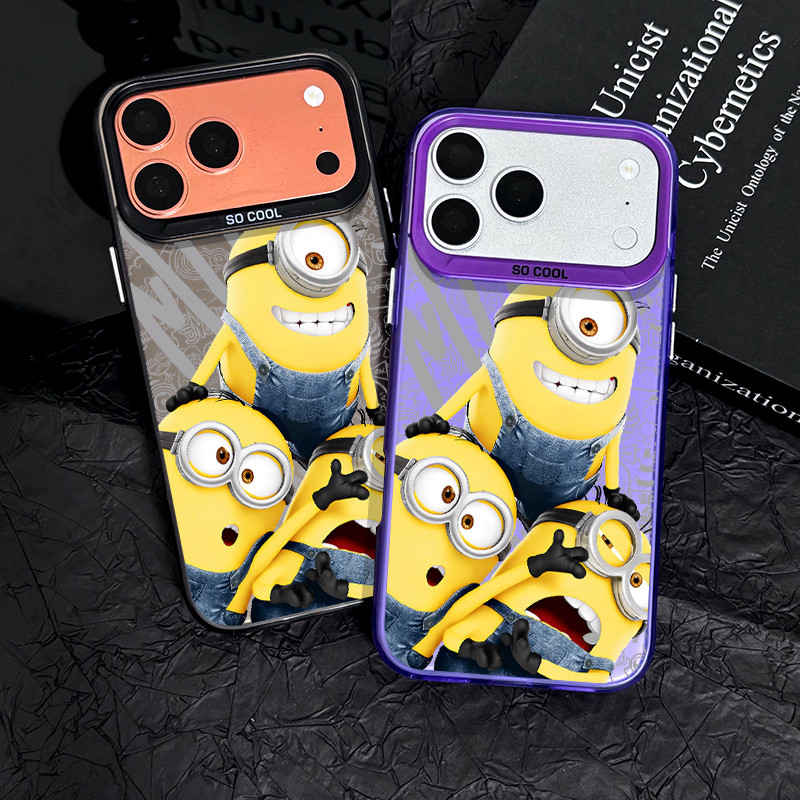 Capinha de celular para iPhone 7+8 11 12 13 15 14 16 17 pro max xr xs max 7+8 16 plus capa kawaii minions