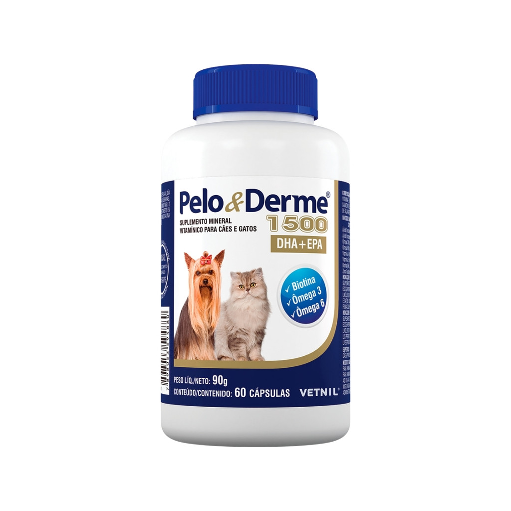Pelo E Derme 1500 Dha+Epa 60 Capsulas - Vetnil
