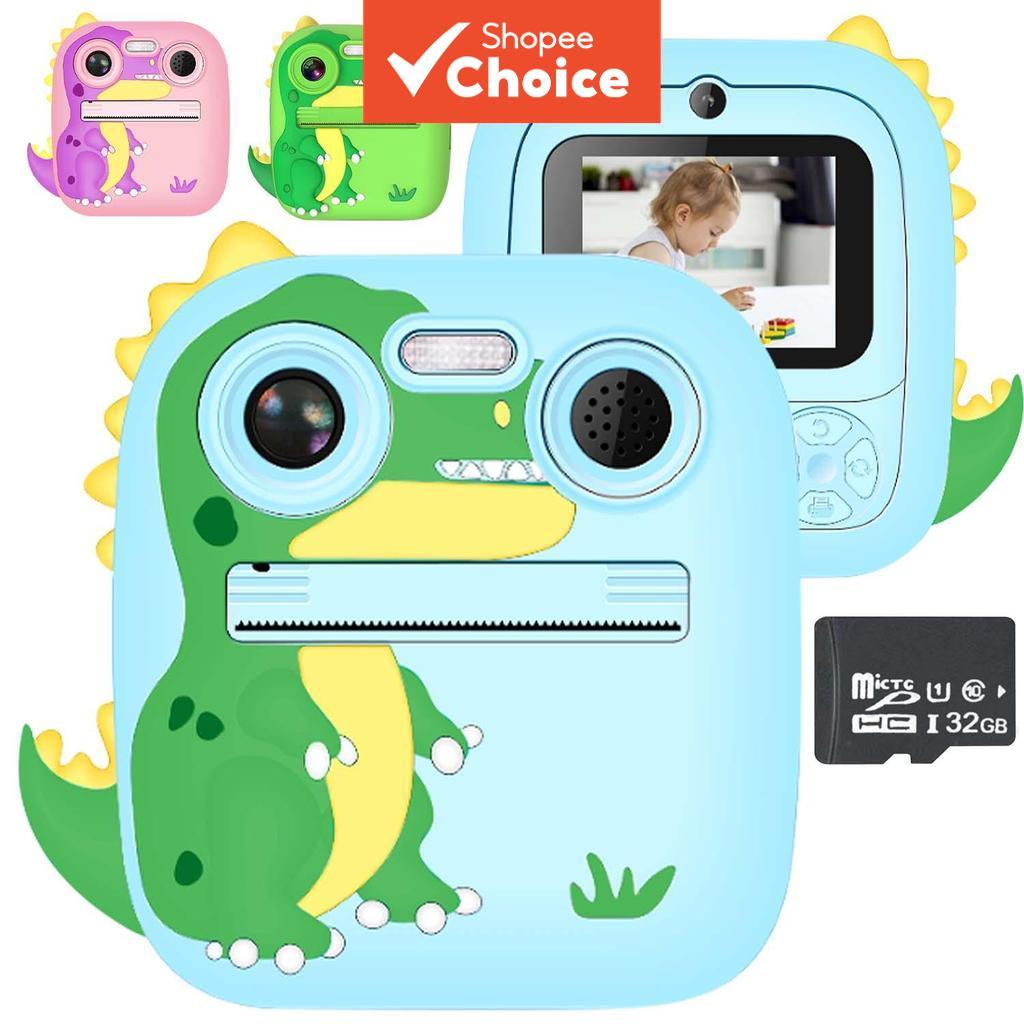  Câmera Instantânea Infantil, Tela HD 2.4 Polegadas 1080P, Câmera Digital Instantânea Divertida, Inclui Papel para