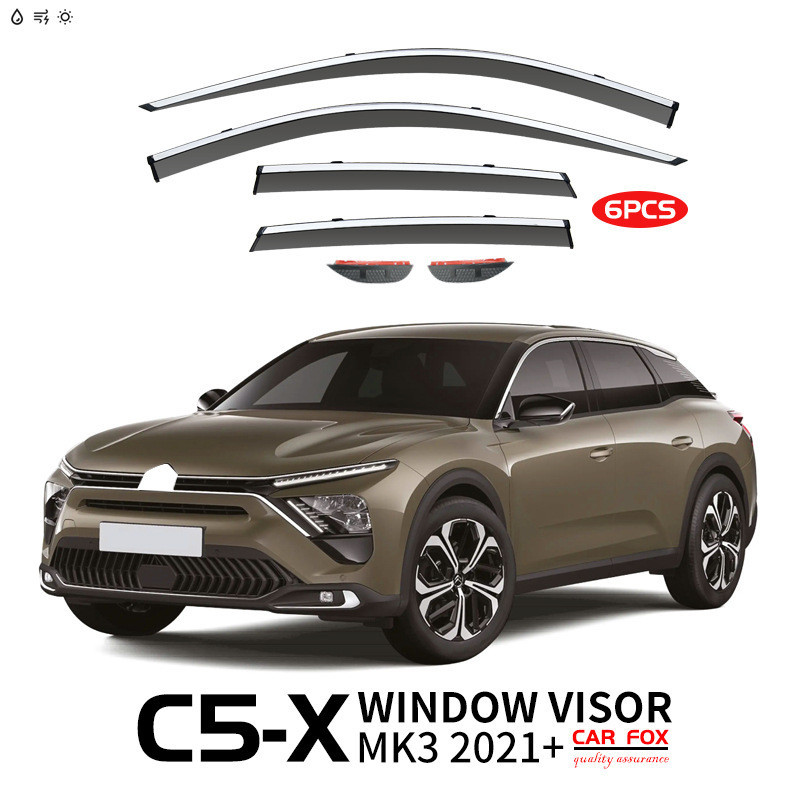 Adequado para citroen c5 X janela bloco de chuva defletor de janela lateral citroen c5 XWindow viseira pronto estoque ve