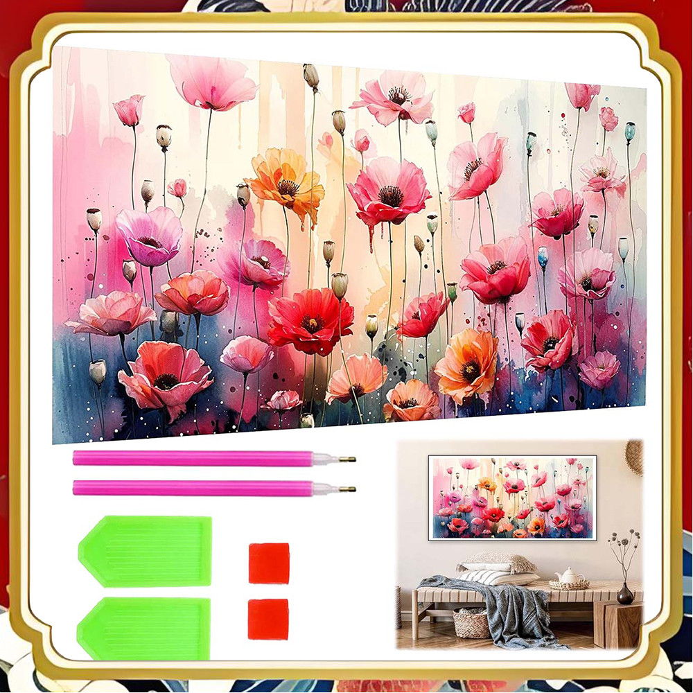 70x40cm rima antiga rosa tinta flor flor sala de estar decoração artesanal conjunto de pasta de pintura diamante