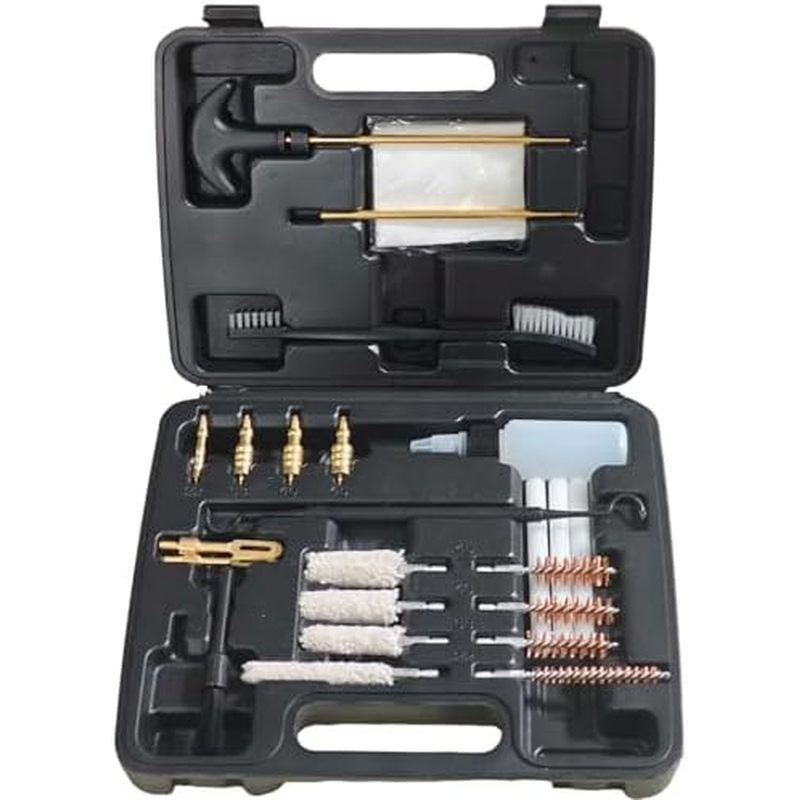 Kit Universal De Limpeza De Pistola Para . 22 357 9mm 38 40 45 , Revólver-Escova De Furo De Bronze , Esfregão De Algodão