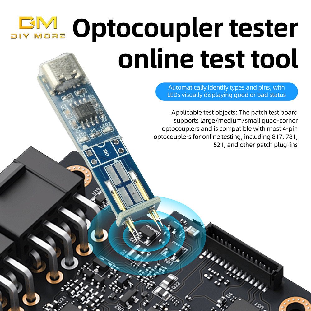 Testador De Optoacoplador DIYMORE : Ferramenta De Teste Em Circuito-Placa De 4 Pinos Para Reparo Eletrônico Com Interfac