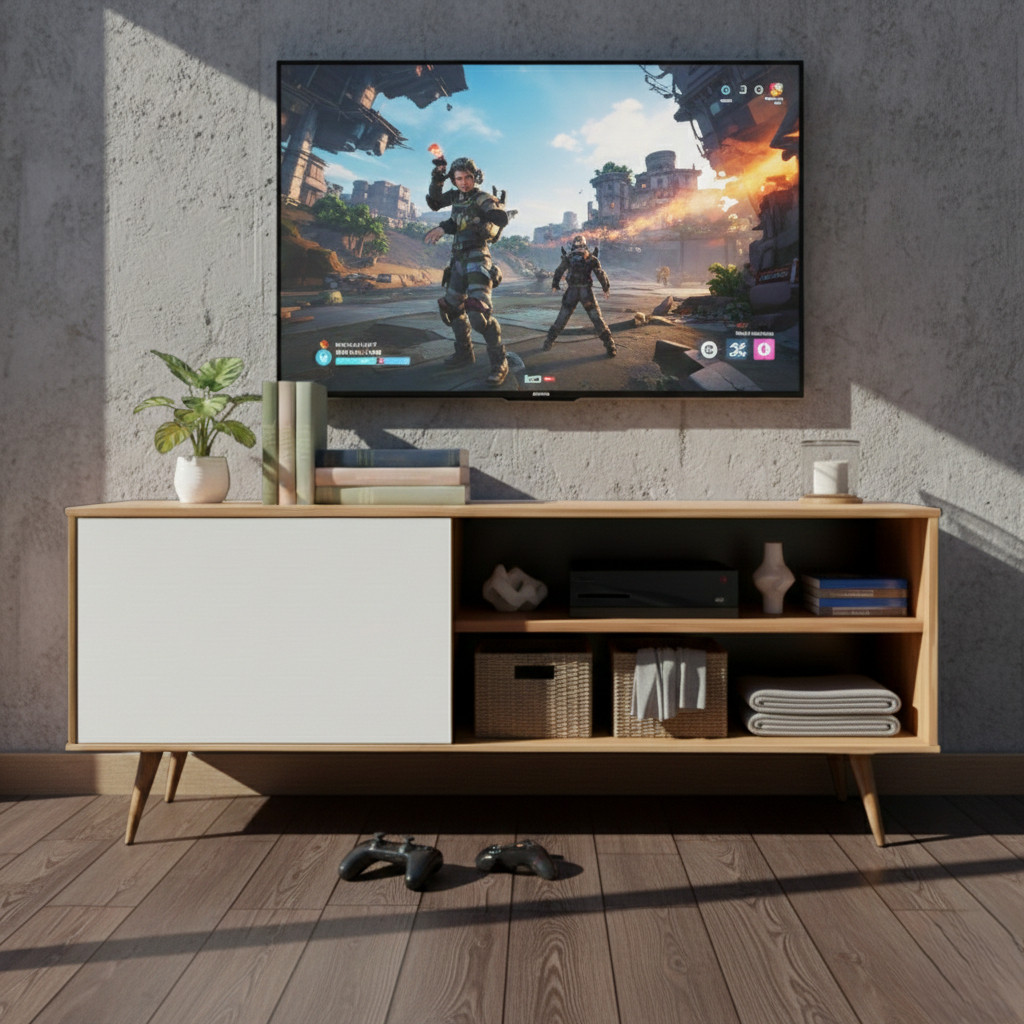 Painel Estante Ajl Rack Para Tv Até 50 Branco