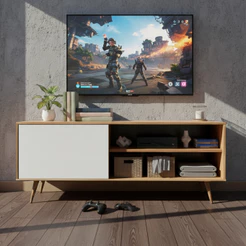 Painel Estante Ajl Rack Para Tv Até 50 Branco
