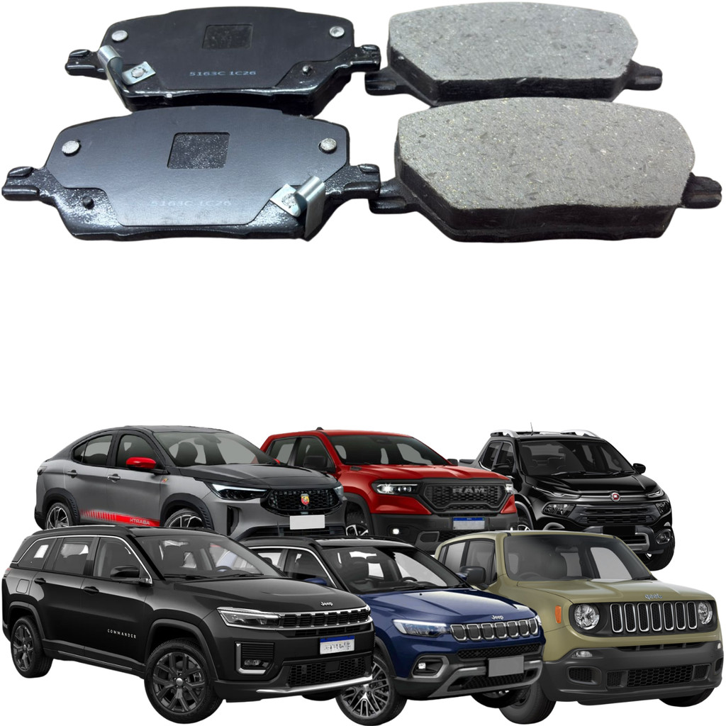 Pastilha Freio Cerâmica Dianteira TECPADS Fastback Toro Commander Compass Renegade Rampage 1.3 1.8 2.0 2.2 2.4 5163C