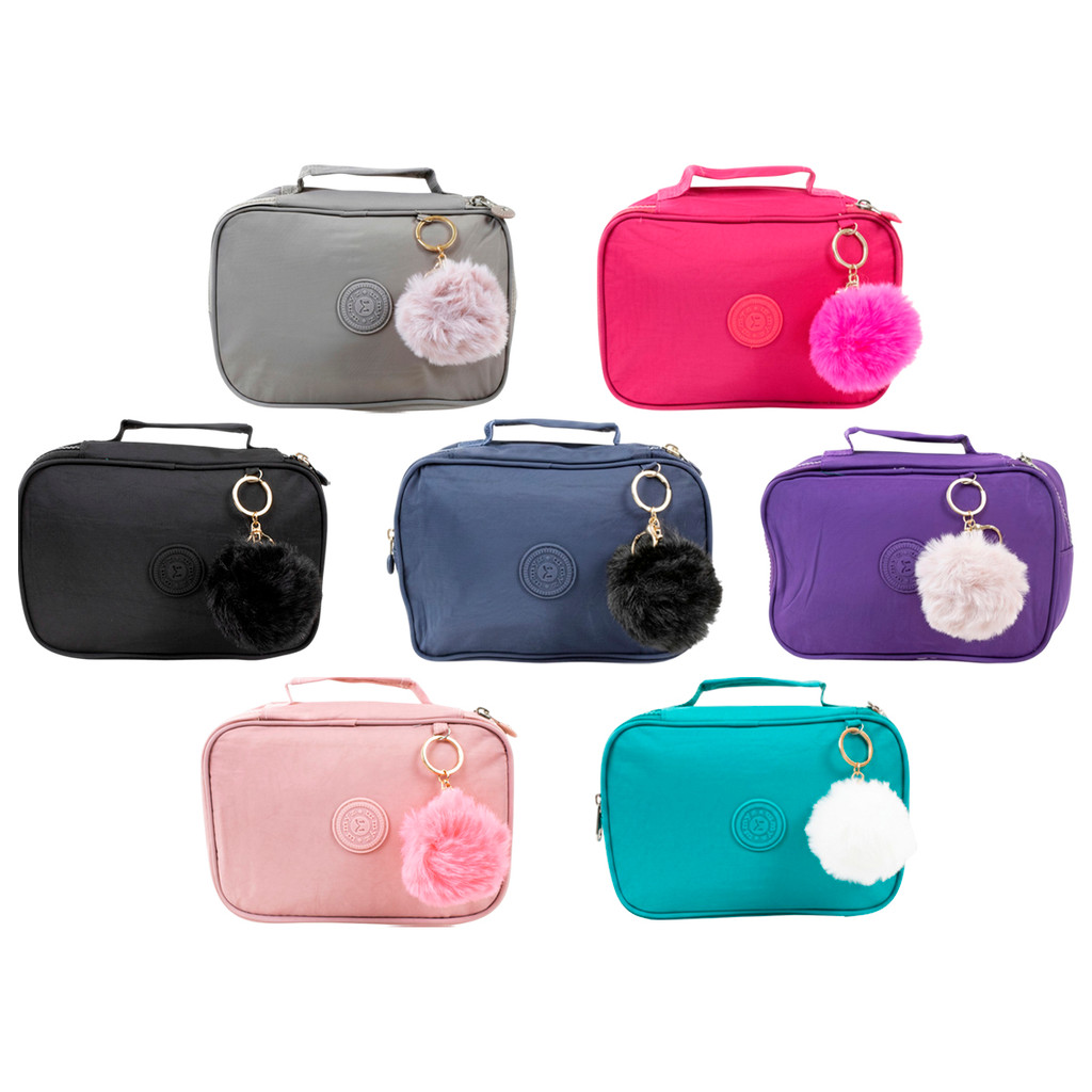 Estojo Escolar Box Necessaire Com 4 Divisórias Grande Espaçoso Maquiagem Lápis Canetas Várias Cores em Oferta na Shopee