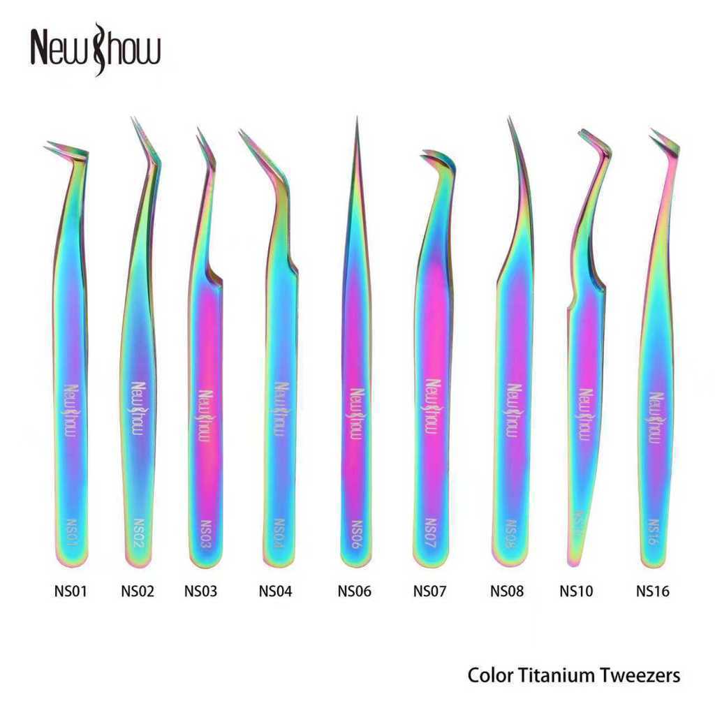 New Show Pinça Curva Curvada Reta Extensao De Cilios Fio A Fio/para Extensão de Cílios-Alta Precisão em Oferta na Shopee