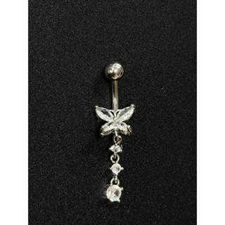 Piercing de Umbigo Feminino Borboleta com Pingente de Diamante – Aço Cirúrgico Hipoalergênico em Oferta na Shopee