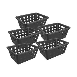 Kit Cesta Pequena Coza 1,5 Litros Preto com 5 Peças Brinox - 99427/4008 em Oferta na Shopee