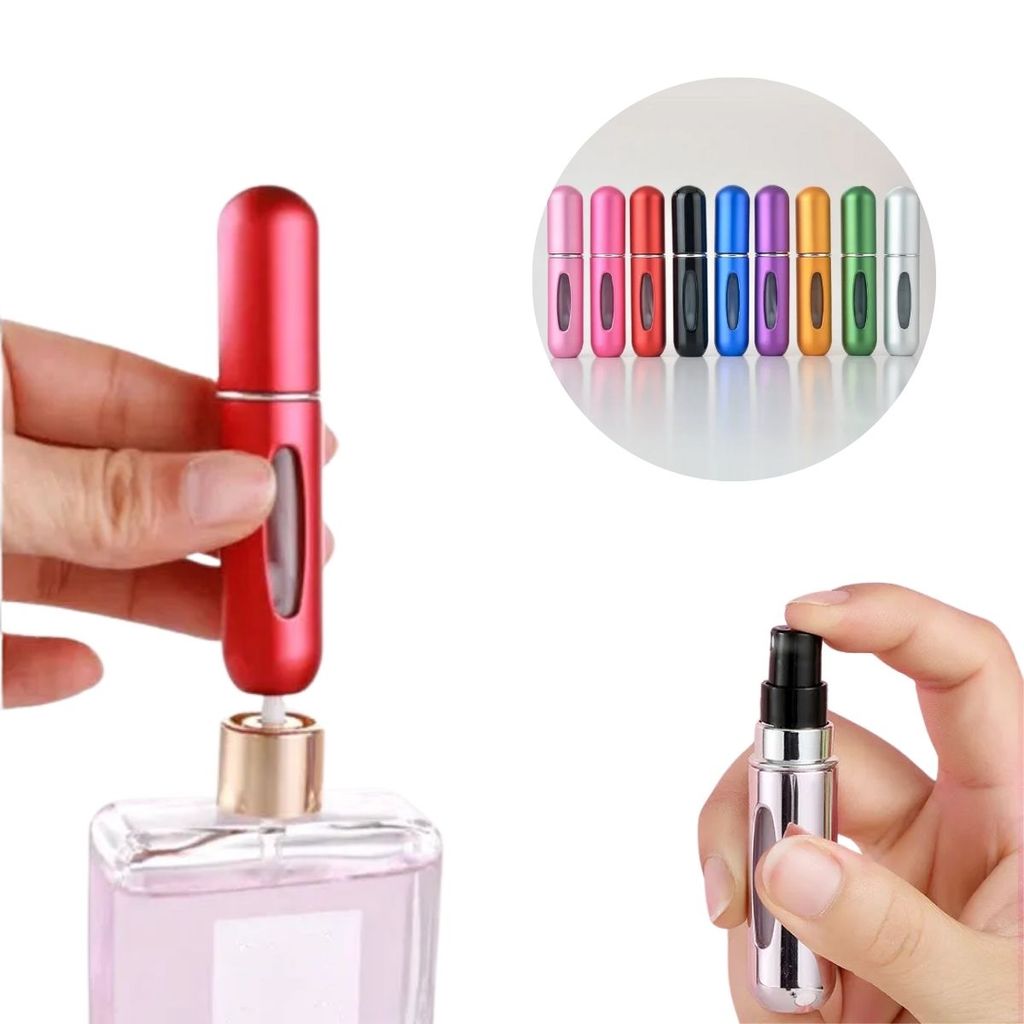 1 Mini Frasco Perfume Spray 5ml Portátil Viagem Recarregável Porta-Perfume Bolsa refil spray pump